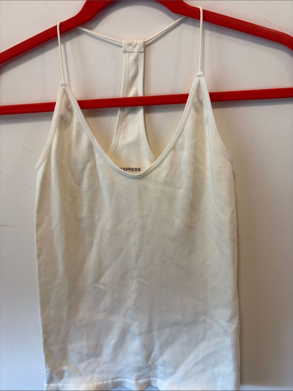 Express Cream Racerback Tank - Picture 2 of 4